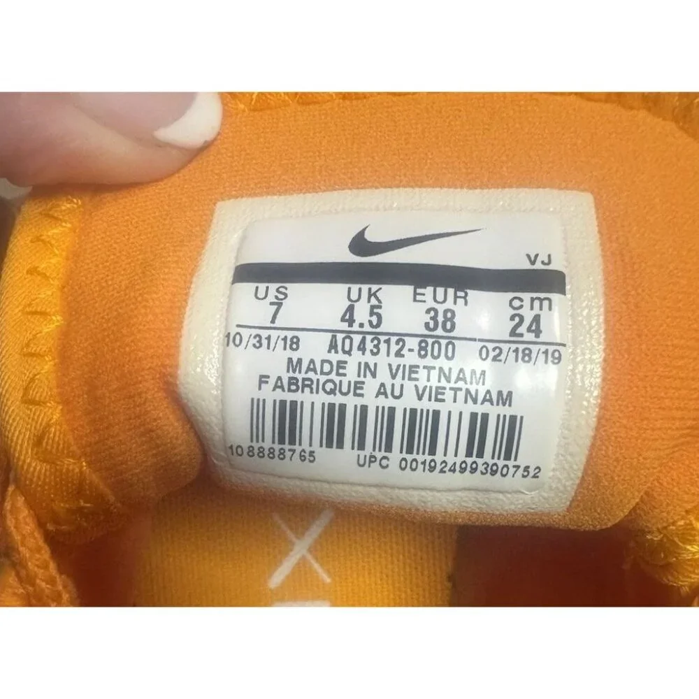 Nike Air Max Dia Orange Peel Summit White Womens Size 7